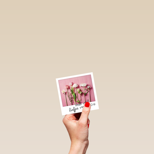polaroid kaart heel veel liefjes voor jou