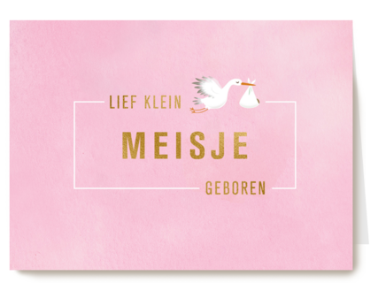 Babykaart dochter Lief klein meisje geboren