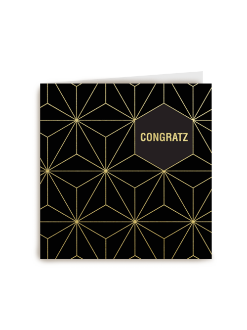 congratz met zwart en goud