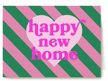 Happy New Home Groen Roze hart