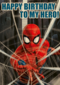 Spiderman verjaardagskaart to my hero