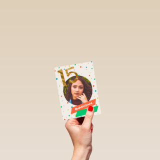 Gefeliciteerd 15 jaar fotokaart