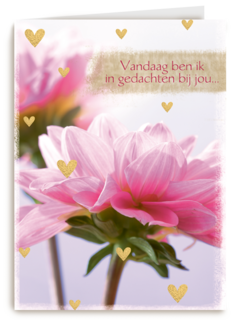 moederdag kaart vandaag ben ik in gedachten bij jou