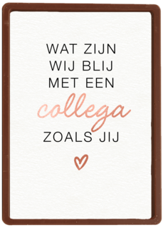 bedankt kaart wat zijn wij blij met een collega zoals jij