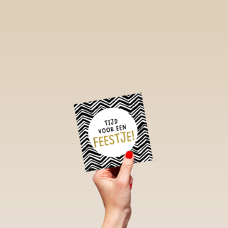 tijd voor een feestje met goud en patroon