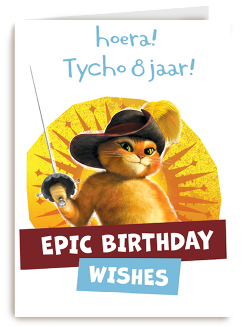 Verjaardagskaart Hallmark | Puss In Boots Epic Birthday Wishes