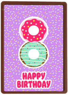 Verjaardagskaart 8 jaar confetti