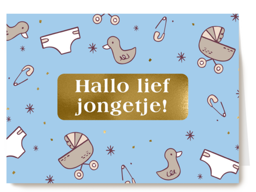 Geboorte felicitatie zoon hallo lief jongetje