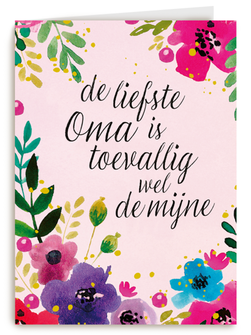 De liefste oma is toevallig wel de mijne