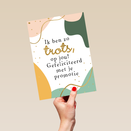promotie kaart trots