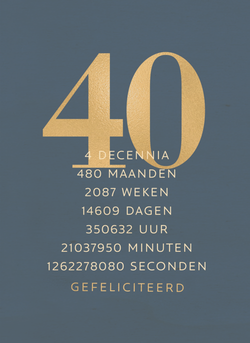 verjaardagskaart 40 4 decennia