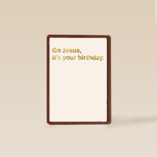 Kerstkaart grof birthday jesus