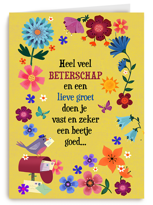 Kaart Hallmark | Beterschapskaarten | Veel Beterschap En Een Lieve Groet Kaart