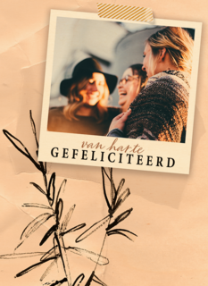 Verjaardag kaart foto hip van harte gefeliciteerd