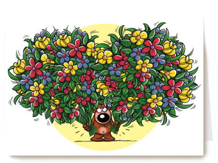 funny mail blanco bos bloemen