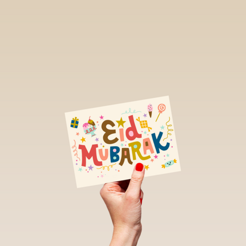 Eid Mubarak kleurrijk
