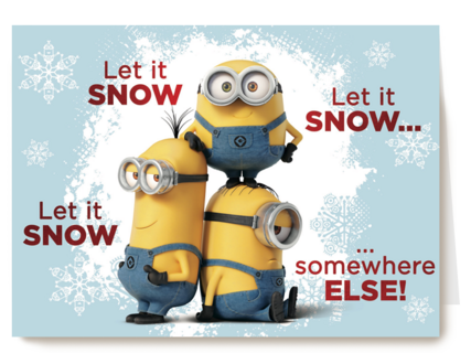 kerst minions let it snow