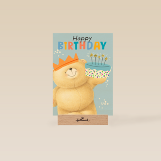 Forever Friends Happy Birthday cake blue