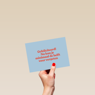 Gefeliciteerd nu kan je minimaal de helft vergeten andc