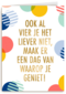 verjaardag kaart hip ook al vier je het liever niet