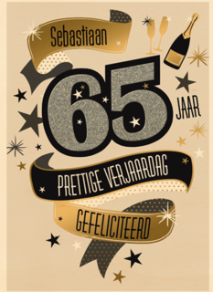 leeftijd vijfenzestig gefeliciteerd hartelijk
