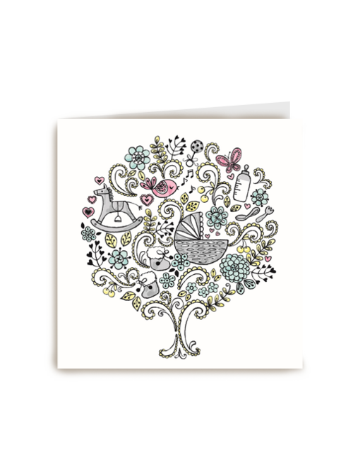 Kaart Hallmark | Geboorte Felicitatie | Blije Boom