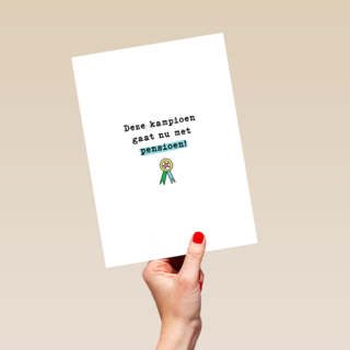 Pensioen deze kampioen gaat met pensioen
