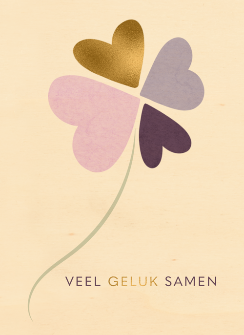 Houten Kaart Huwelijksjubileum | Houten Kaart Hallmark | Huwelijksjubileum | Love Story Veel Geluk Samen