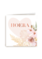 verjaardag kaart stijlvol hoera met bloemen
