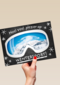 schoolbord heel veel plezier op wintersport