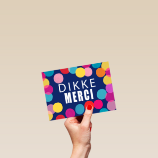 dikke merci met gekleurde confetti