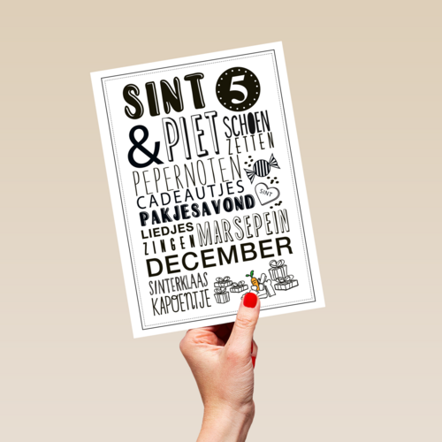 Sinterklaaskaart 5 december