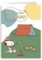 Snoopy kaart op kamp