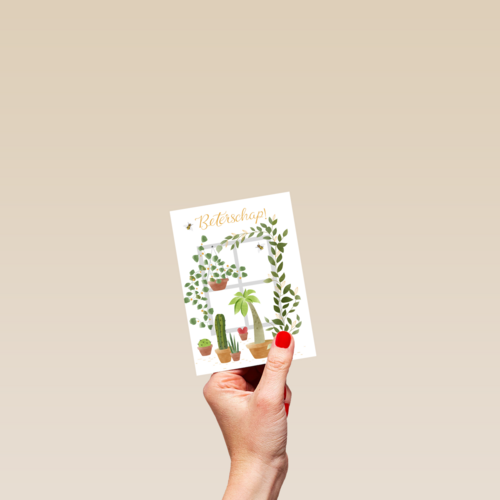 Beterschap kaart planten en bijtjes