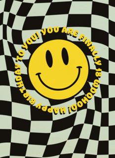smiley birthdaycard 18 years