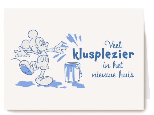Kaart Hallmark | Felicitatie Nieuwe Woning | Nieuwe Woning Kaart Mickery Mouse