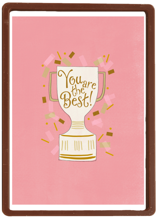 Chocolade Kaart Felicitatie Diploma | Hallmark | Chocolade Kaart Hallmark | Felicitatie Diploma | Complimentkaart You Are The Best