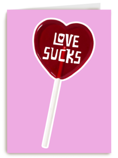 Valentijnskaart love sucks
