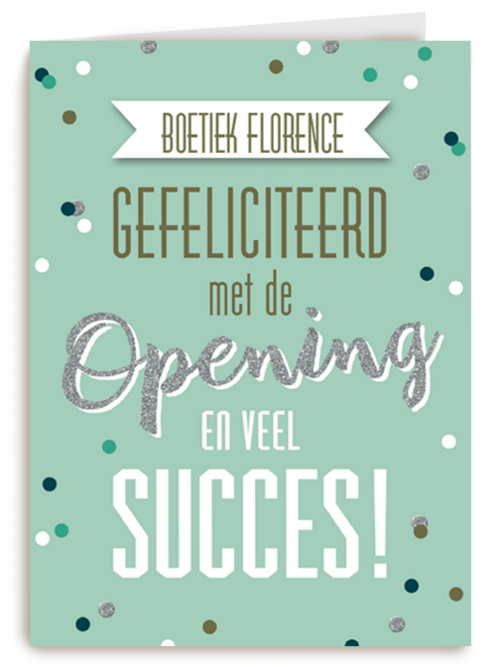 nieuwe zaak gefeliciteerd met de opening en veel succes