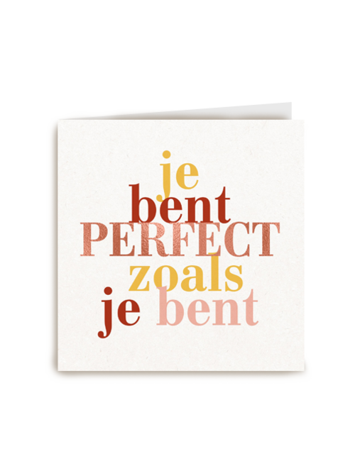 Kaart Hallmark | Vriendschap Liefde Mentale Gezondheid | Vriendschapskaart Je Bent Perfect Zoals Je Bent Powervrouw