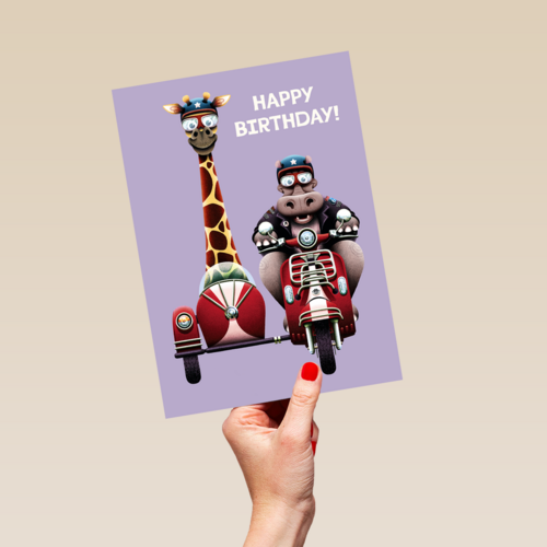 Happy Hippo Giraffe Birthday
