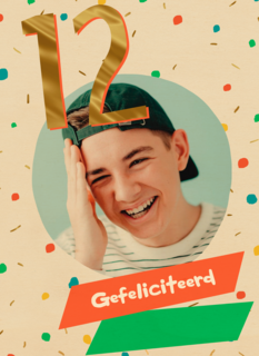 Gefeliciteerd 12 jaar fotokaart