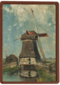 studio art kaart blanco met een nederlandse molen