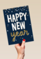 happy new year blue
