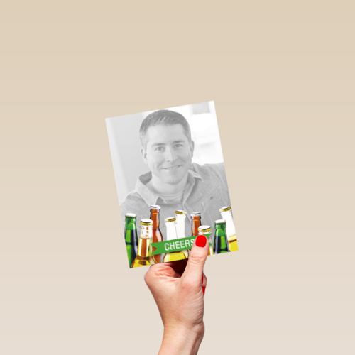 fotokaart cheers flesjes bier