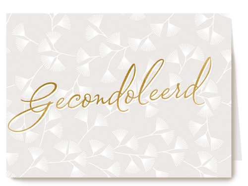 condoleance kaart gecondoleerd stijlvol