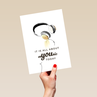 its all about you today with headphones