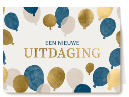 nieuwe baan kaart een nieuwe uitdaging