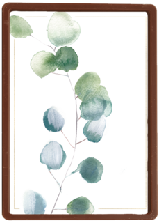 blanco condoleancekaart met plant