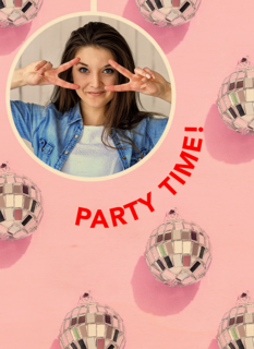 verjaardag kaart foto party time
